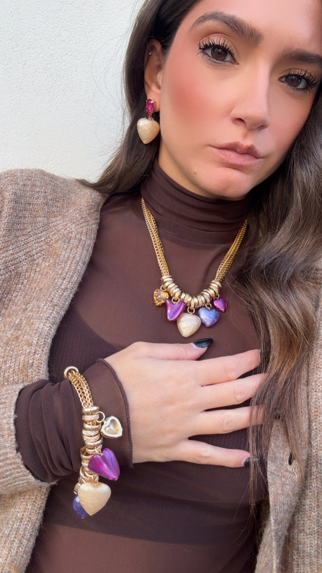 Bracciale con cuoricini Demetra