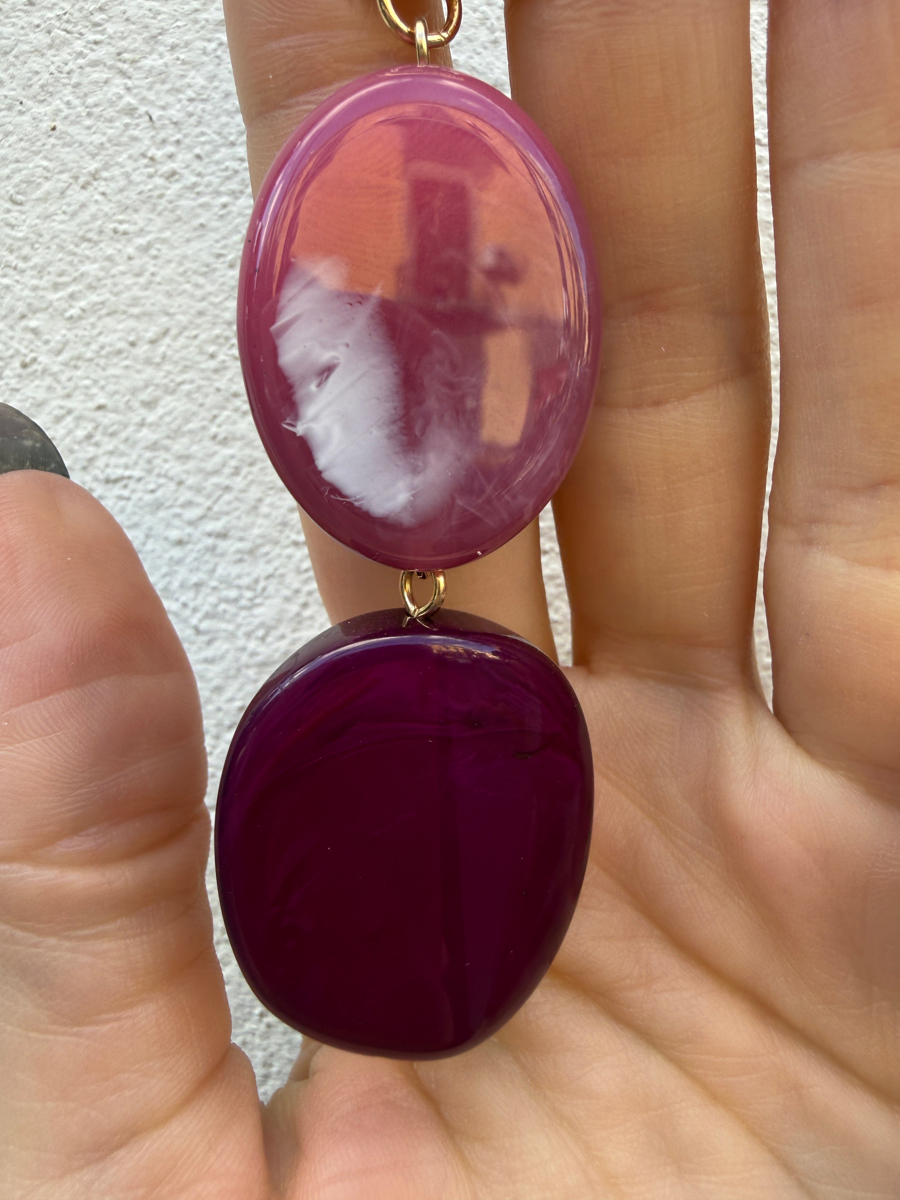 Orecchino pendente colorato MYA