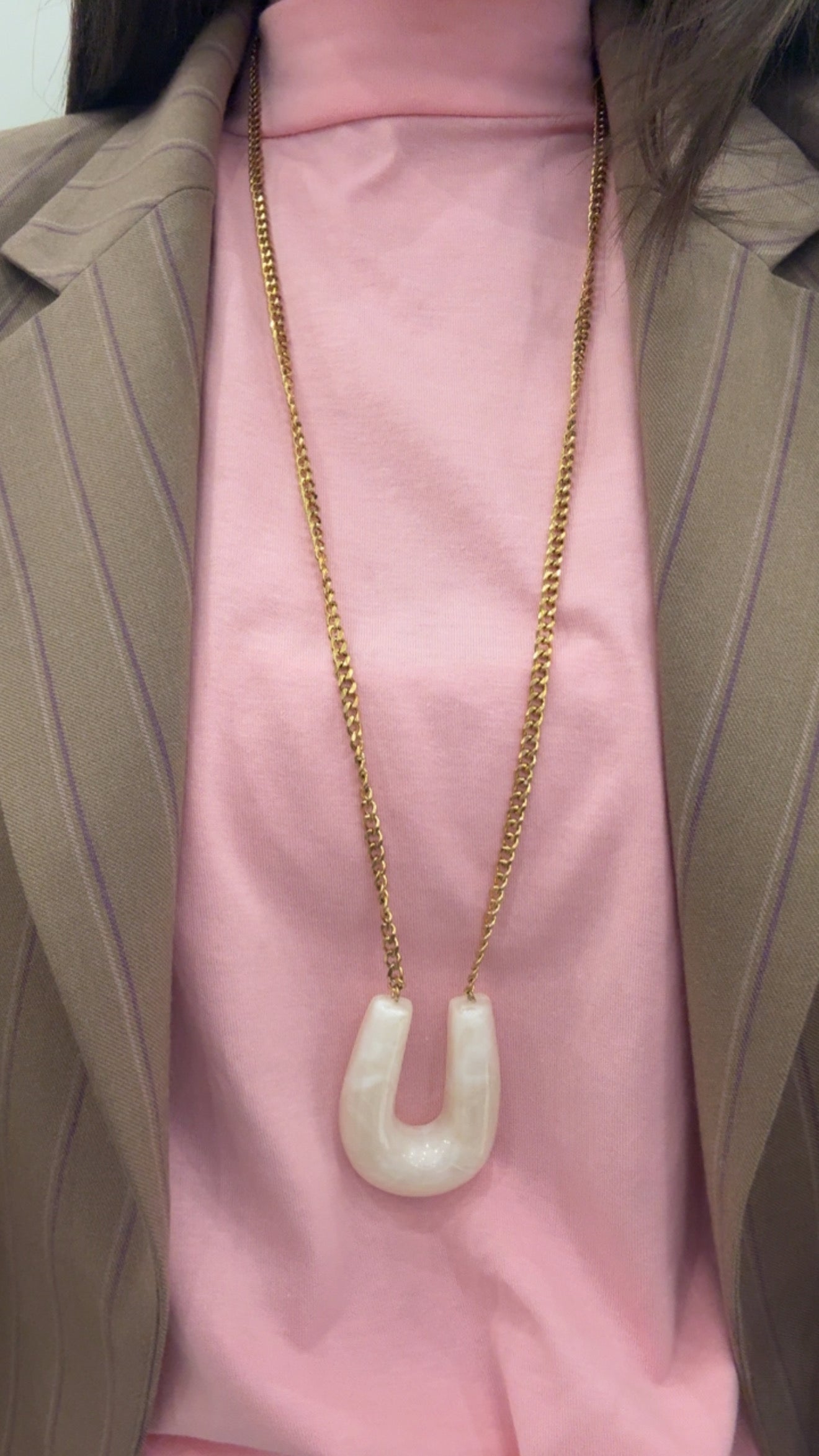 Collana Mia lunga marrone/bianco di Nali