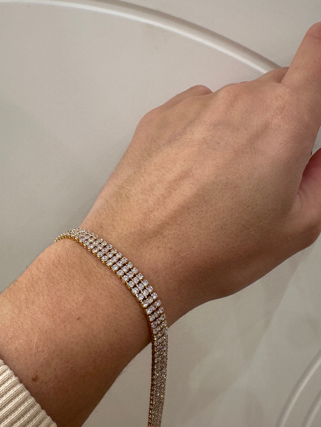 Tennis tre fili strass