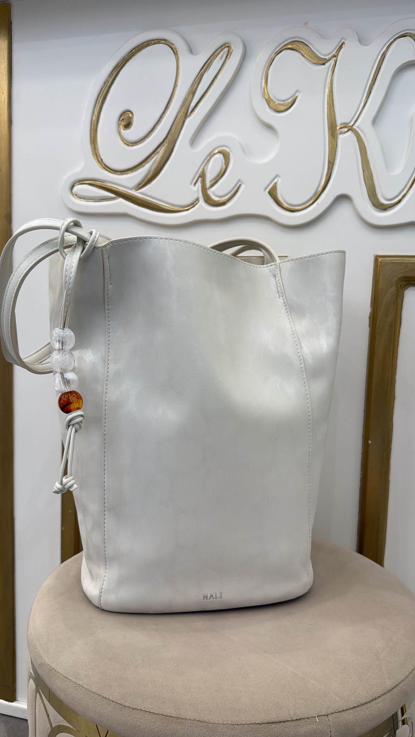 Borsa Perth beige/bianco di Nali