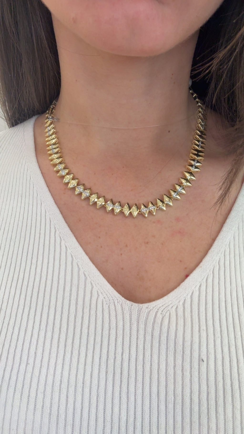 Collana Rombi con strass di Nali