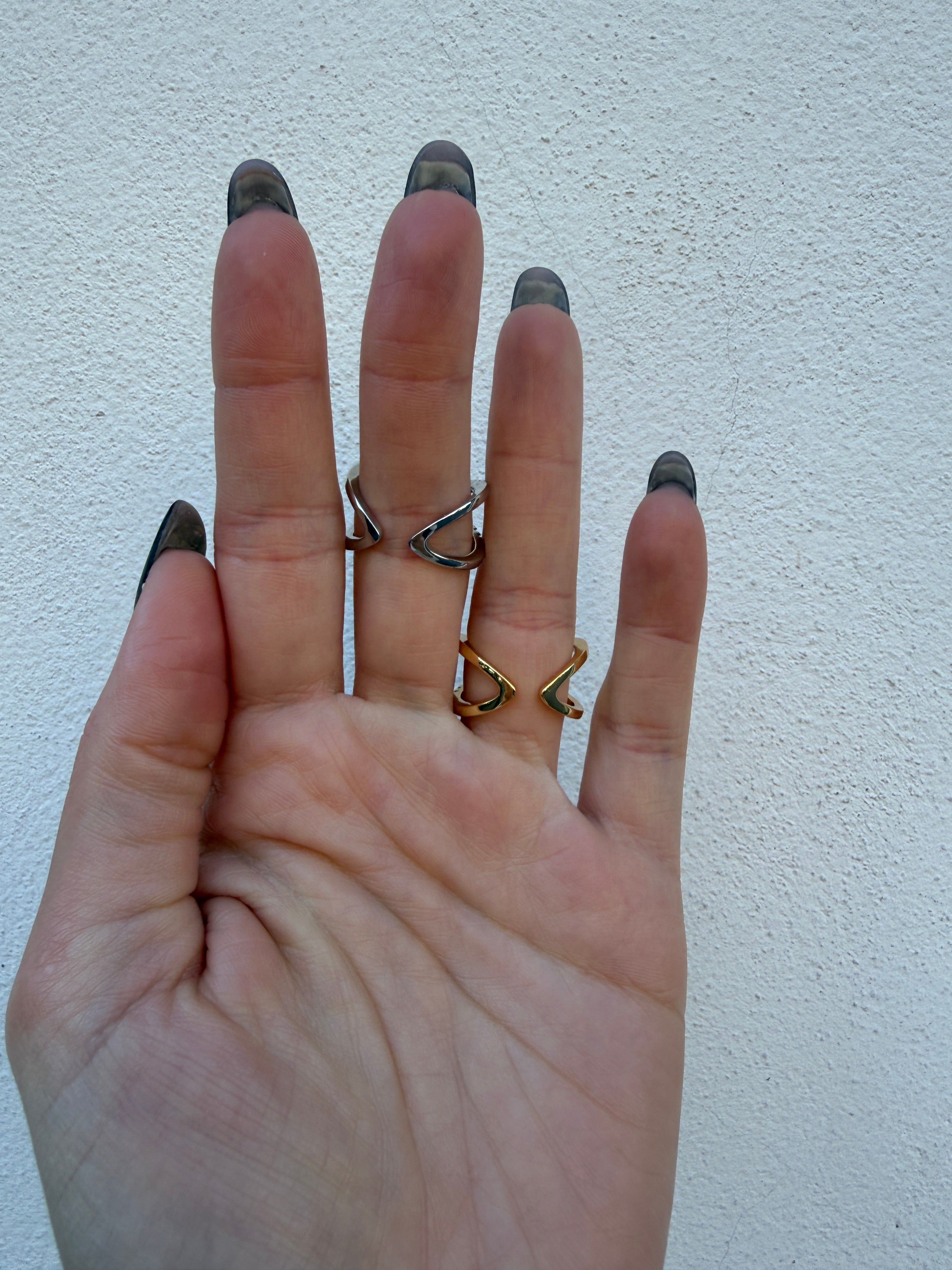 Anello incrocio fascia sottile