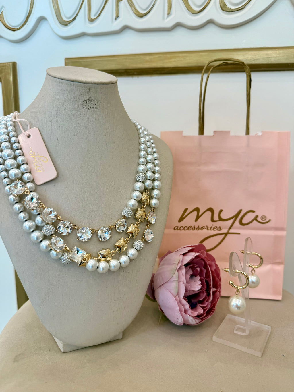 Collana Tre fili Perla di MYA