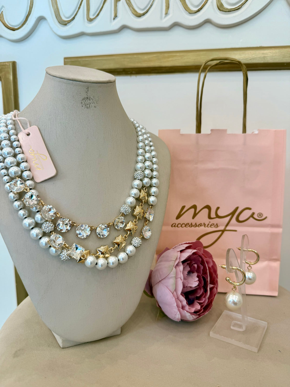Collana Tre fili Perla di MYA