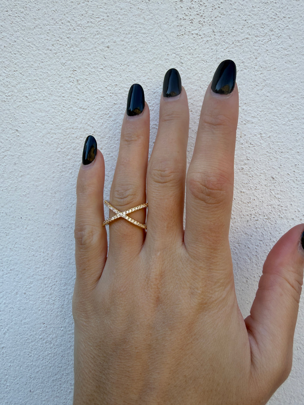 Anello incrocio fascia sottile