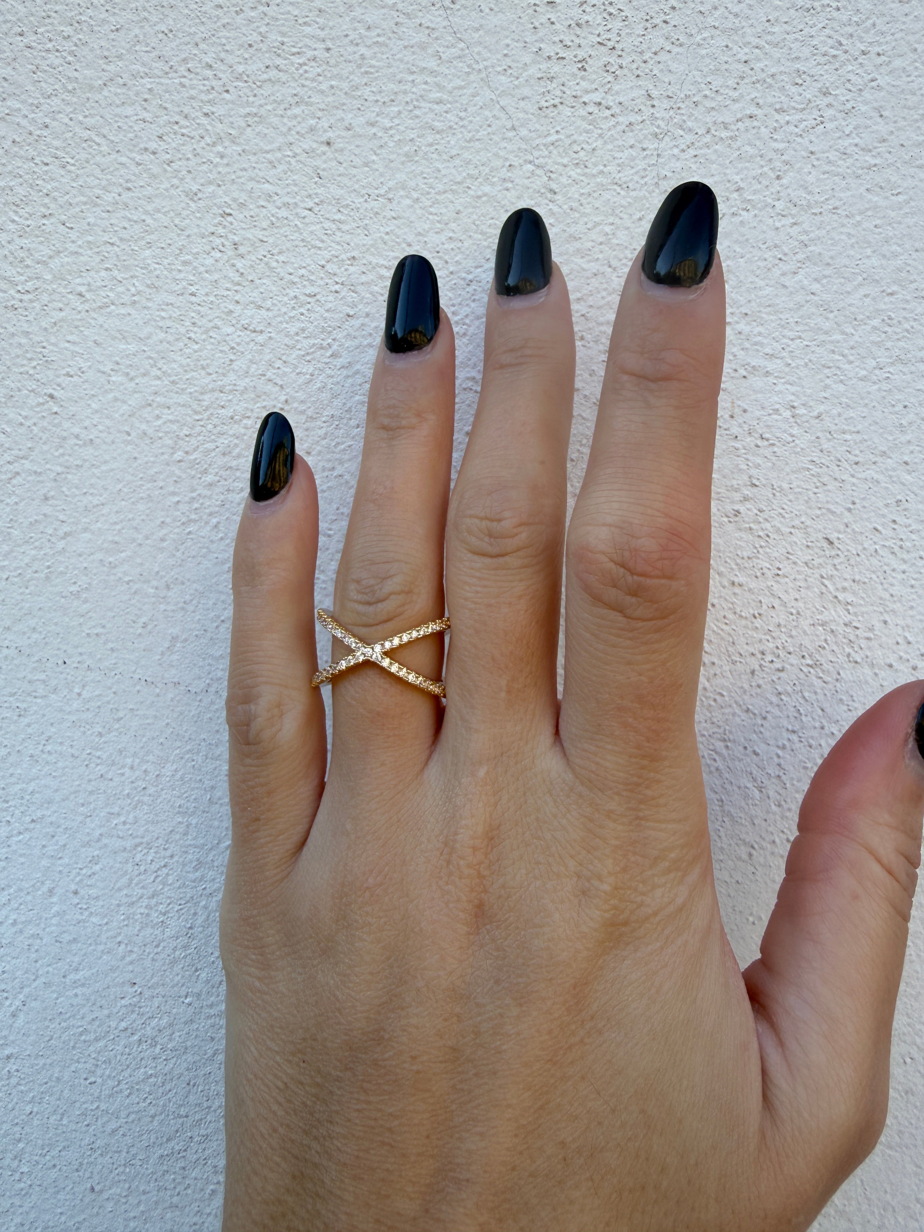 Anello incrocio fascia sottile