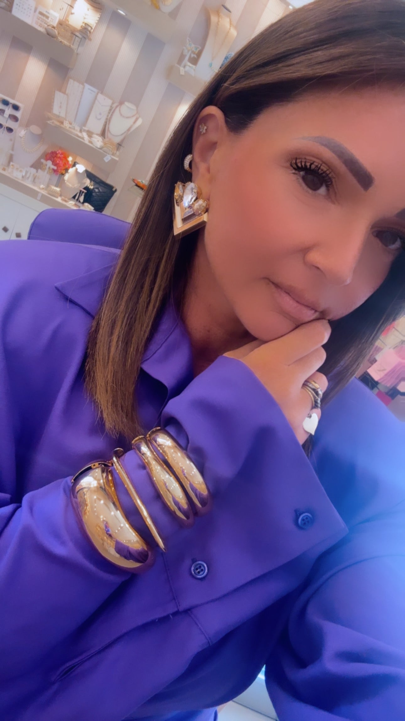 Orecchino Persefone con clip di DIAMOND