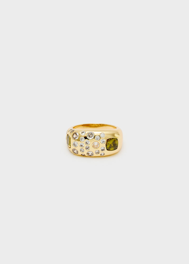 Anello Squadrato con zirconi di Nali – Nali – Le Kikke Graziose – foto 2