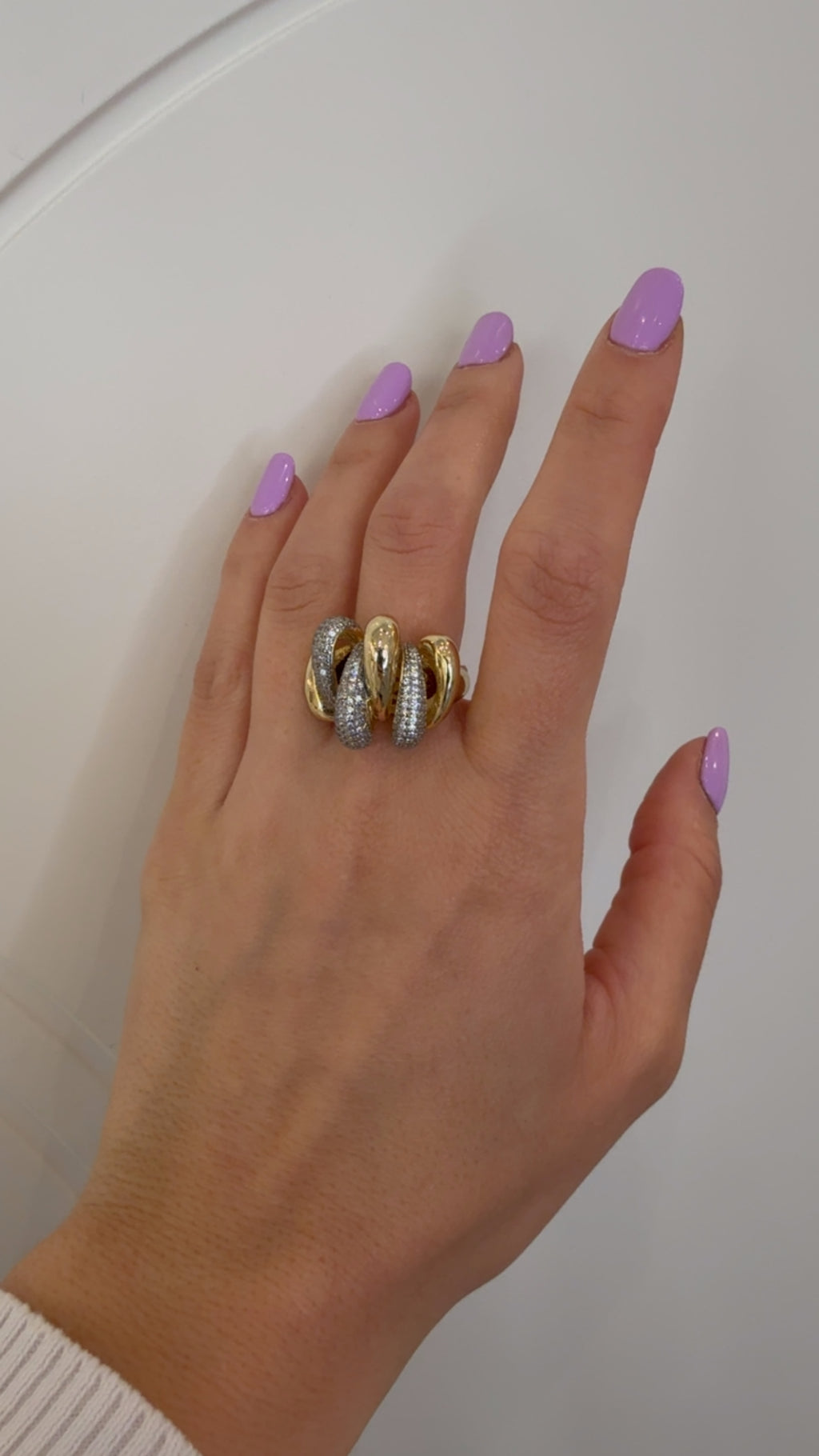 Anello Over con pietre di Nali