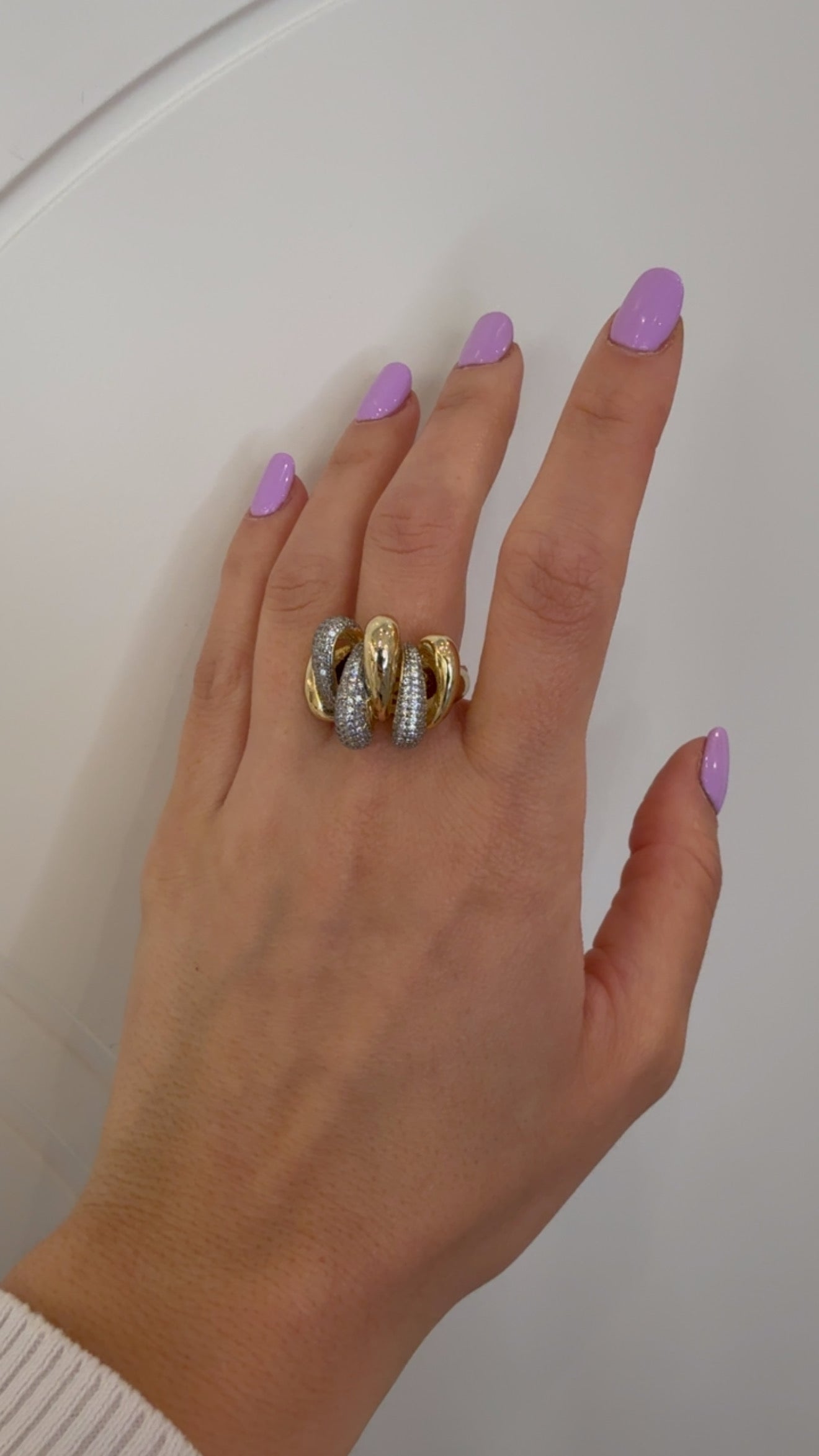 Anello Over con pietre di Nali