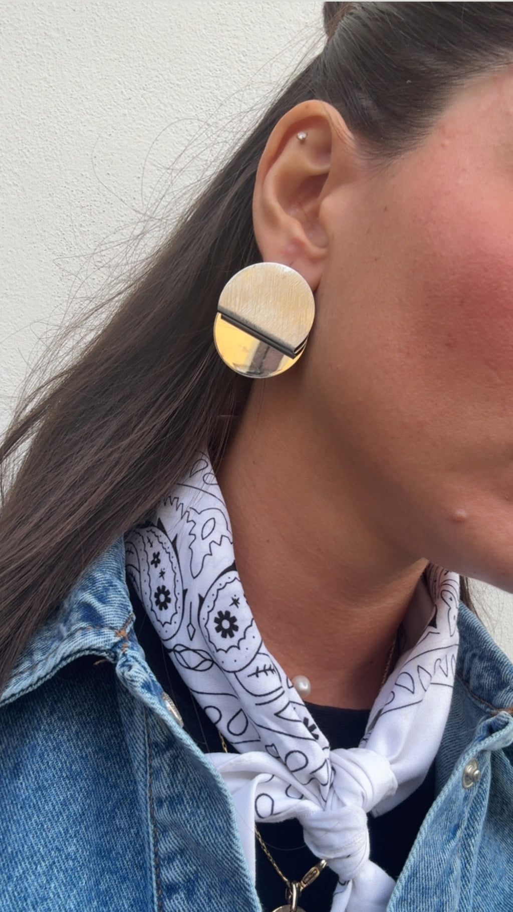 Orecchino toppa con piega Nali