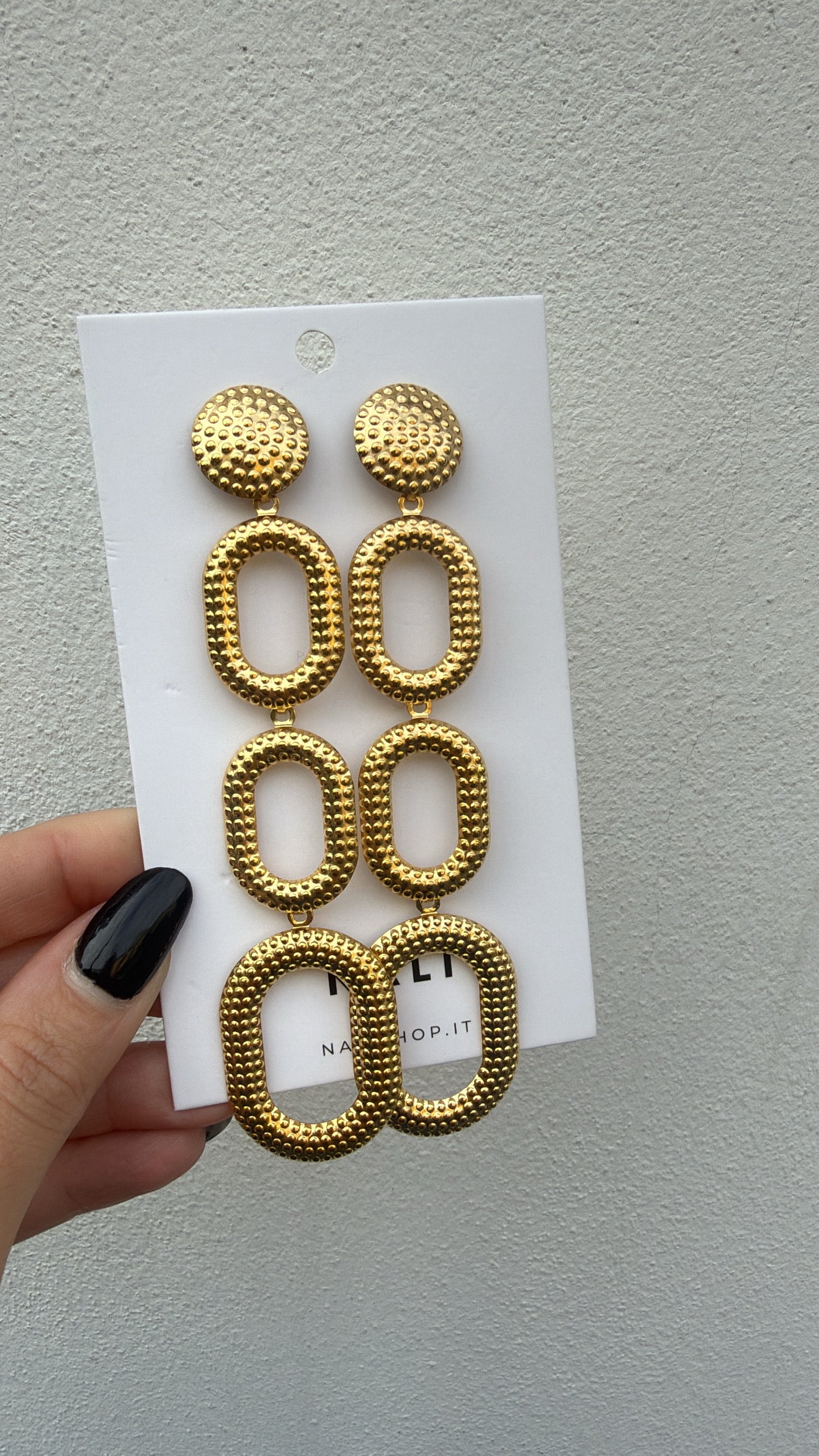 Orecchini lunghi ovali Nalì