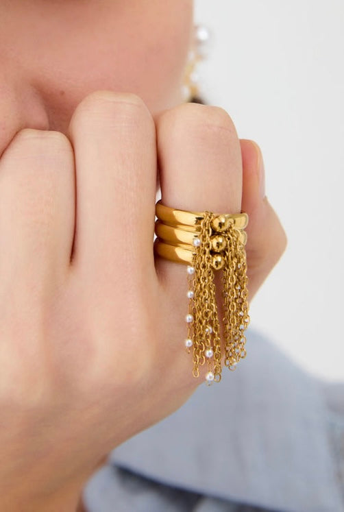 Anello Double con frange di Nali