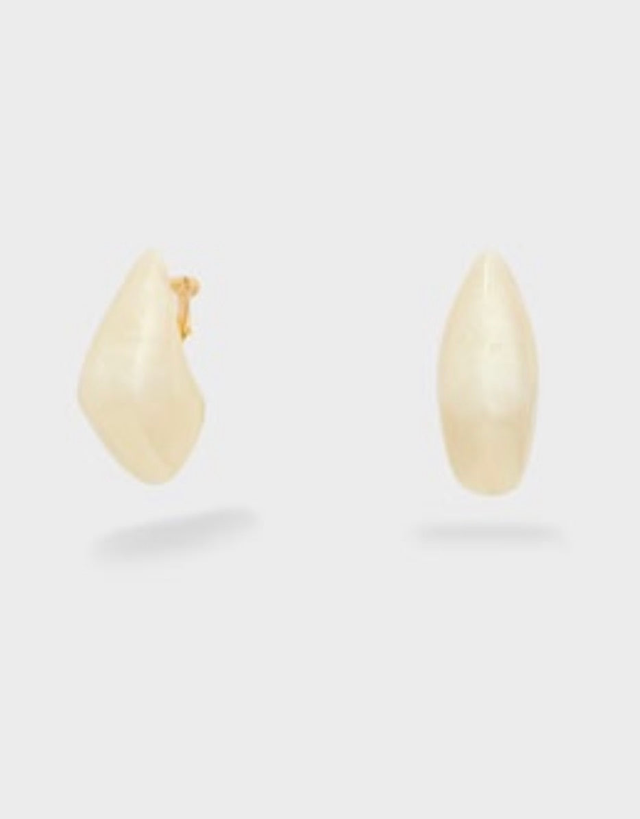 Orecchini squadrati marrone/bianco di Nali