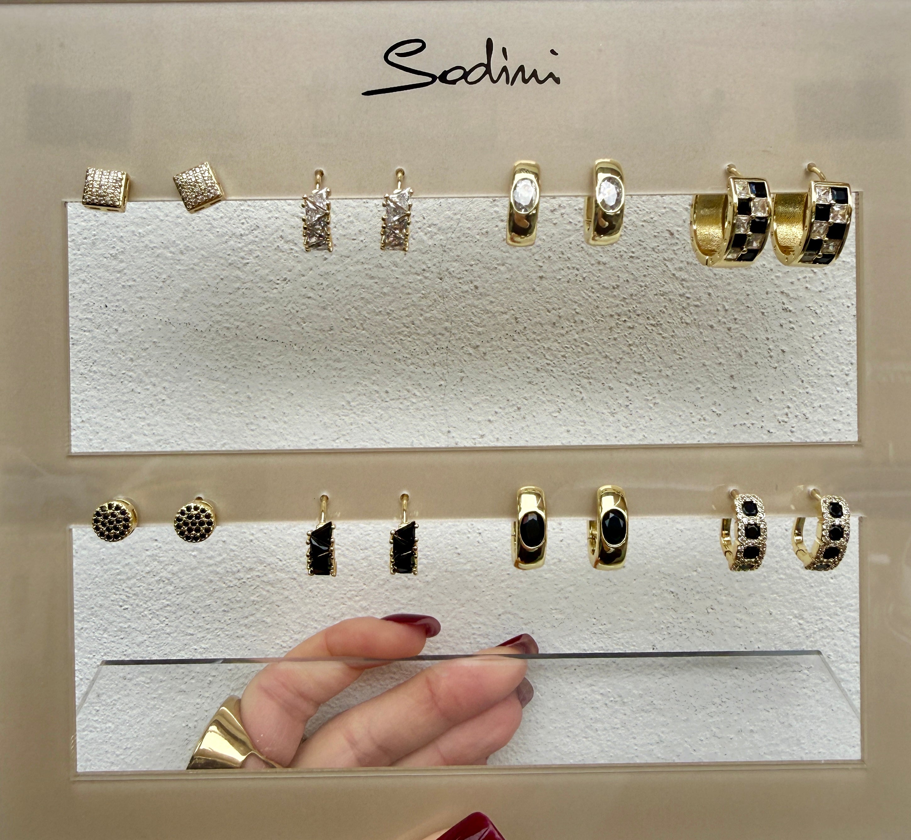 Collezione Orecchini Black and White di Sodini