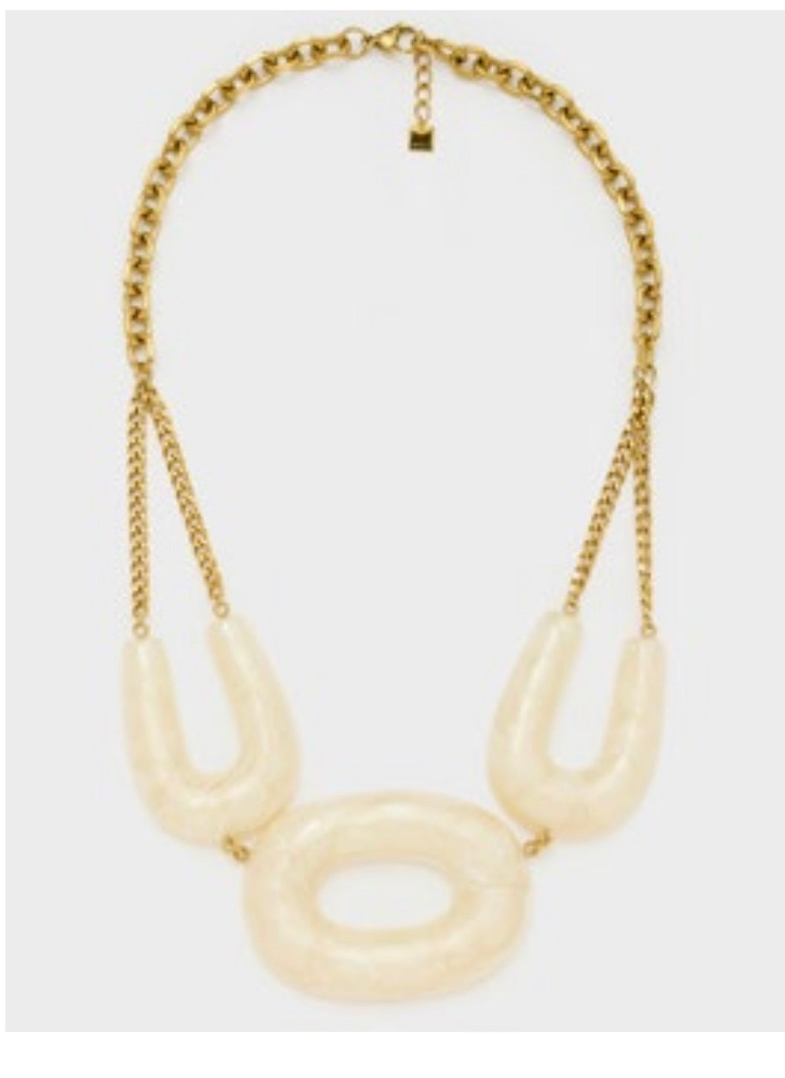 Collana Dallas corta marrone/bianco di Nali