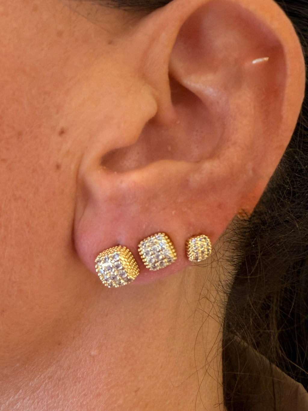 Set orecchini Cuchion con zirconi di Nali