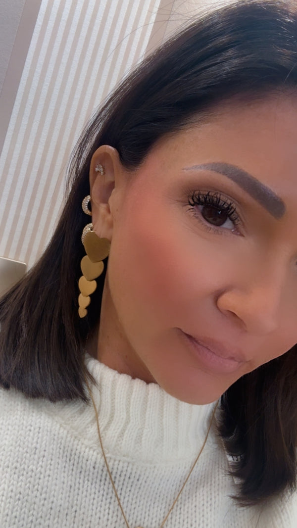 Orecchini Cuore satinato di Nali