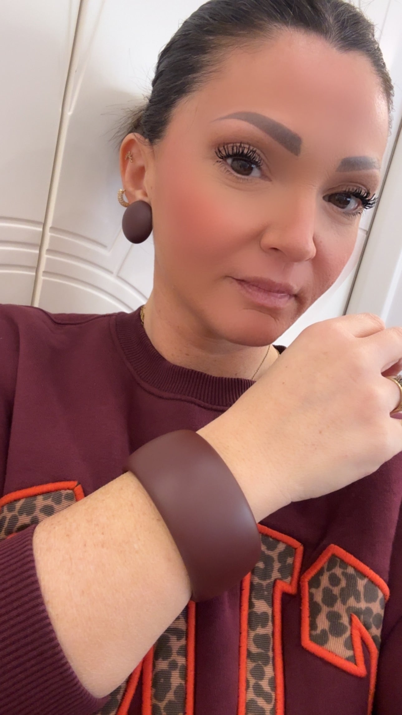 Orecchino Bottone Satin di Byba