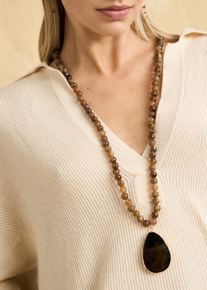 Collana Samira pendente Naturale di Nali