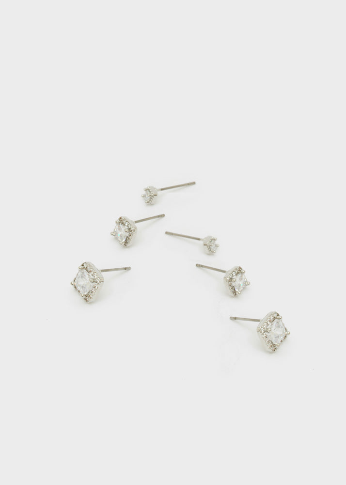 Set orecchini Square zirconi di Nali