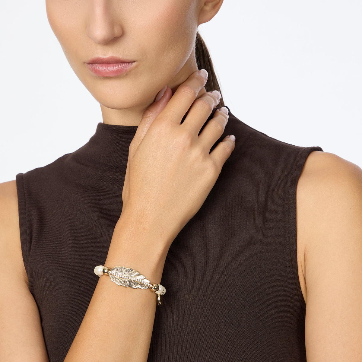 Bracciale elastico Foglia Dafne di Sodini