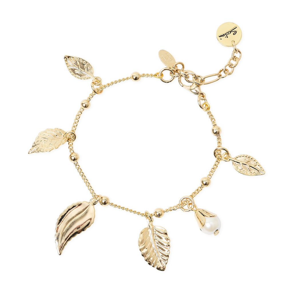 Bracciale groumette e foglie Daphne di Sodini