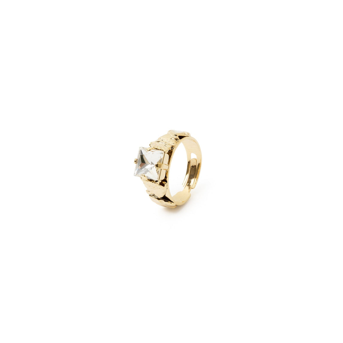 Anello foglie e cristallo Daphne di Sodini