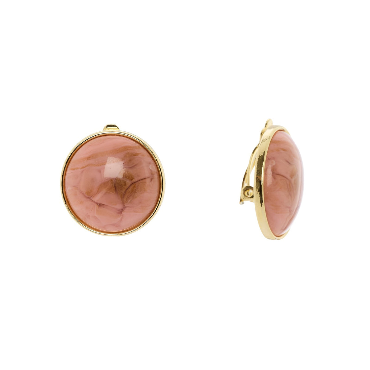 Orecchini cabochon tondo con clip Harper di Sodini