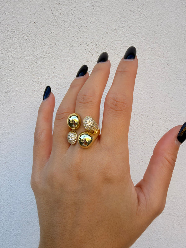 Anello multi elemento e zirconi di Nali