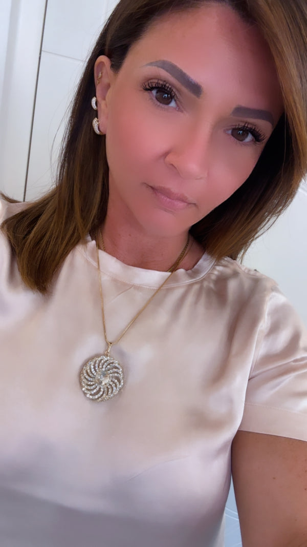 Collana Splendente fiore di DIAMOND