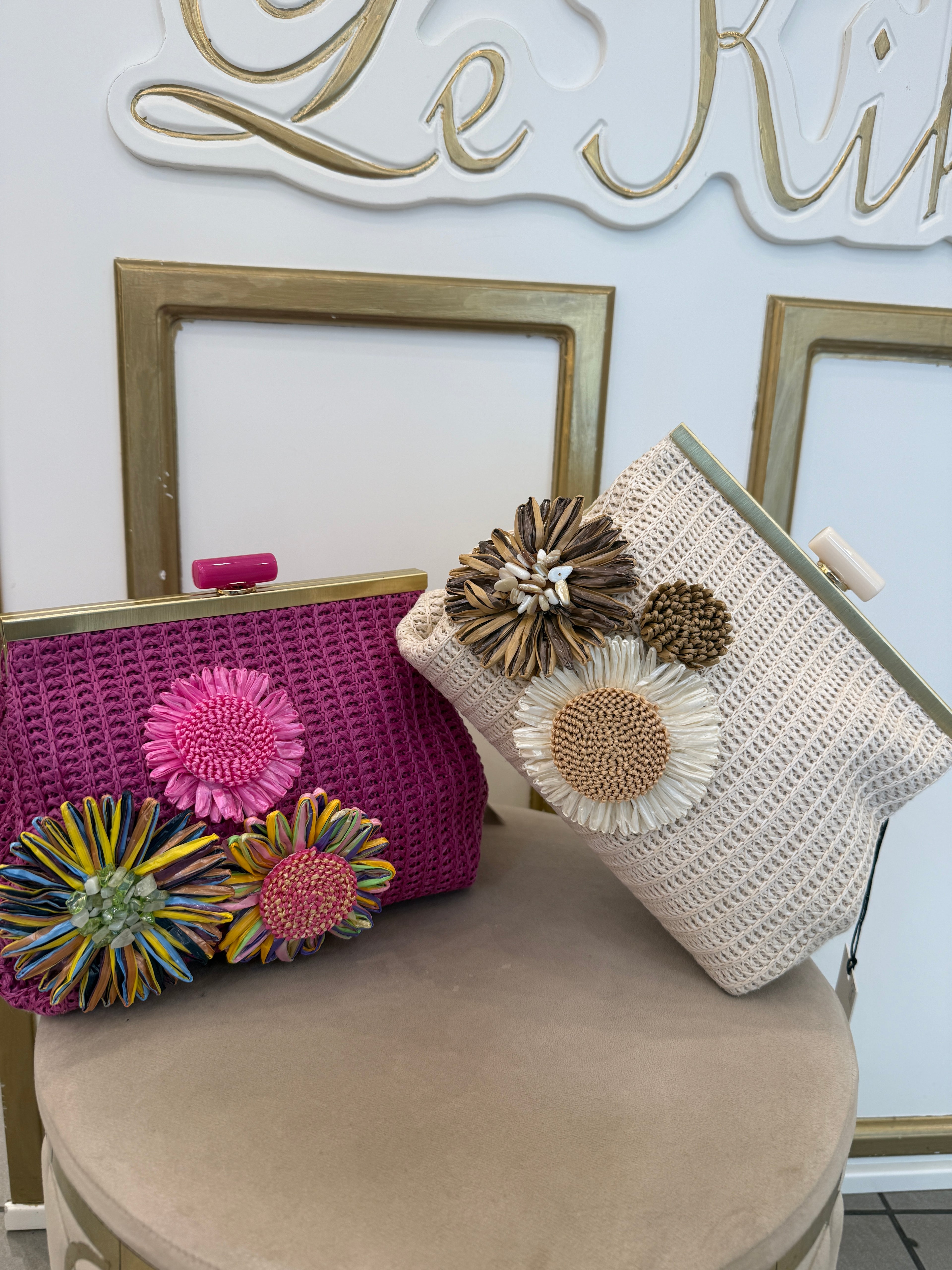 Pochette Marbella in paglia di Nali
