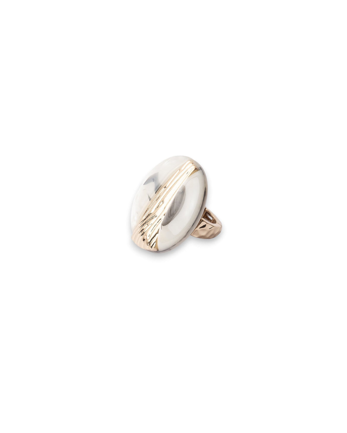 Anello elastico con pietra bianca di MYA