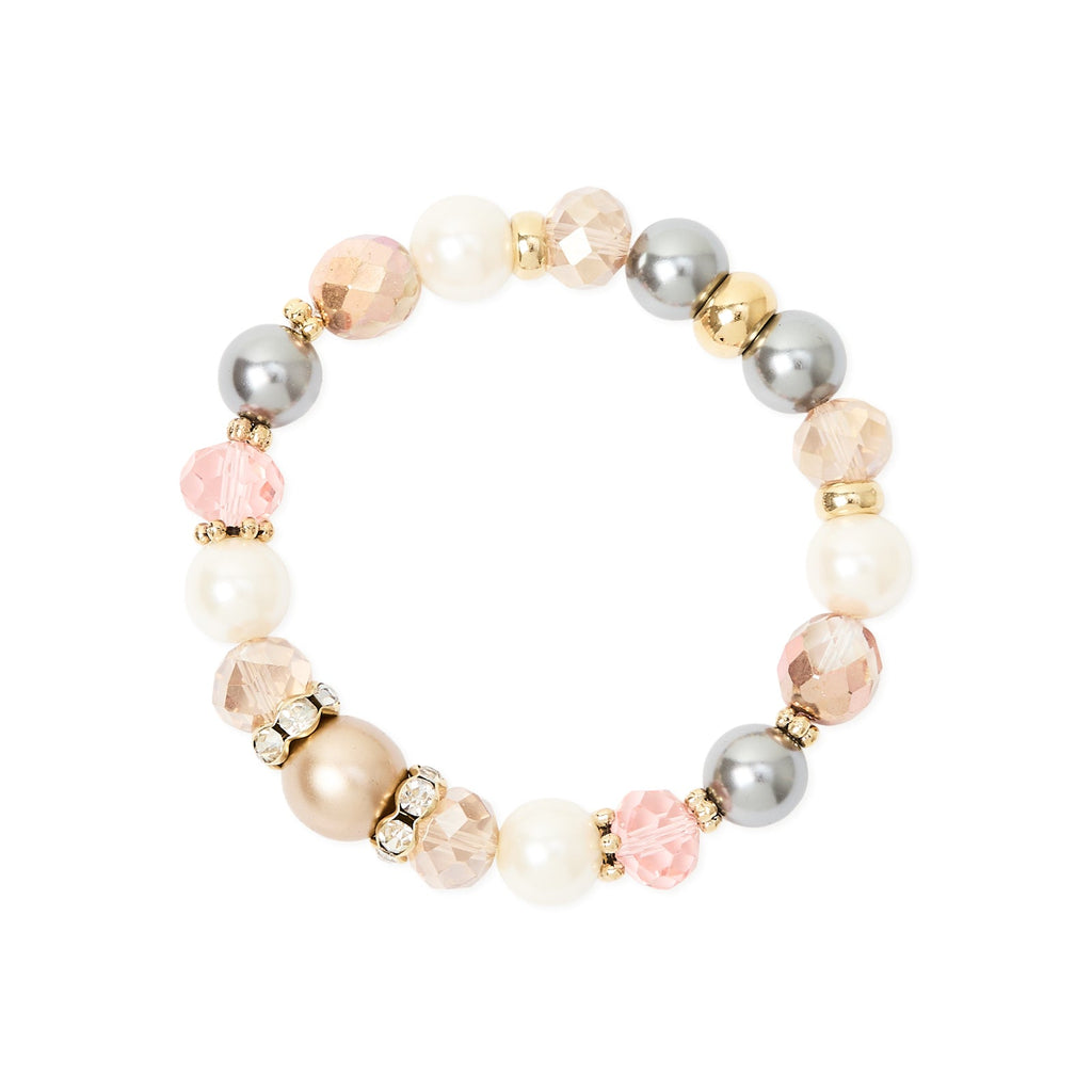 Bracciale elastico sfere perline anellini Hera