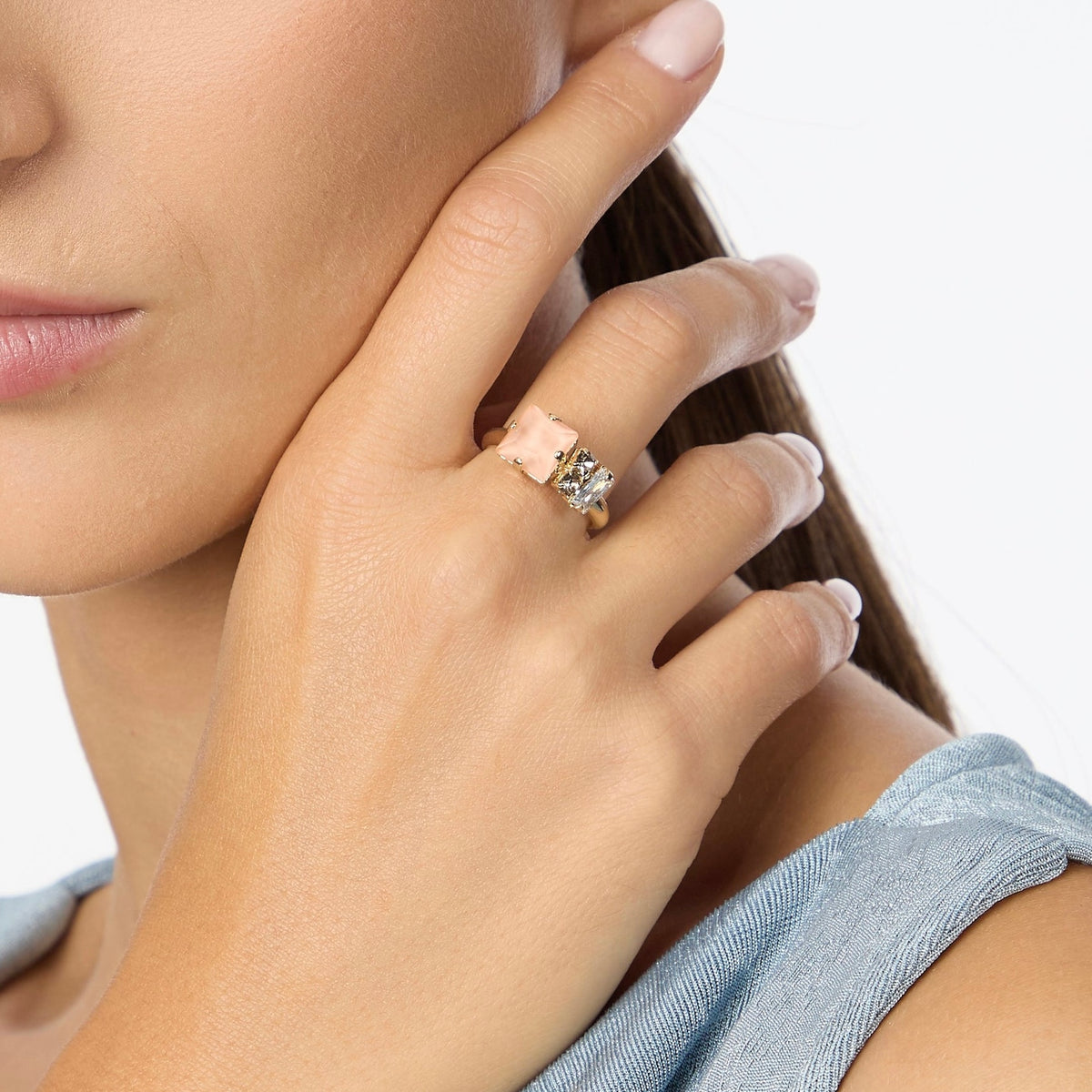 Anello cristallo e zirconi Hera