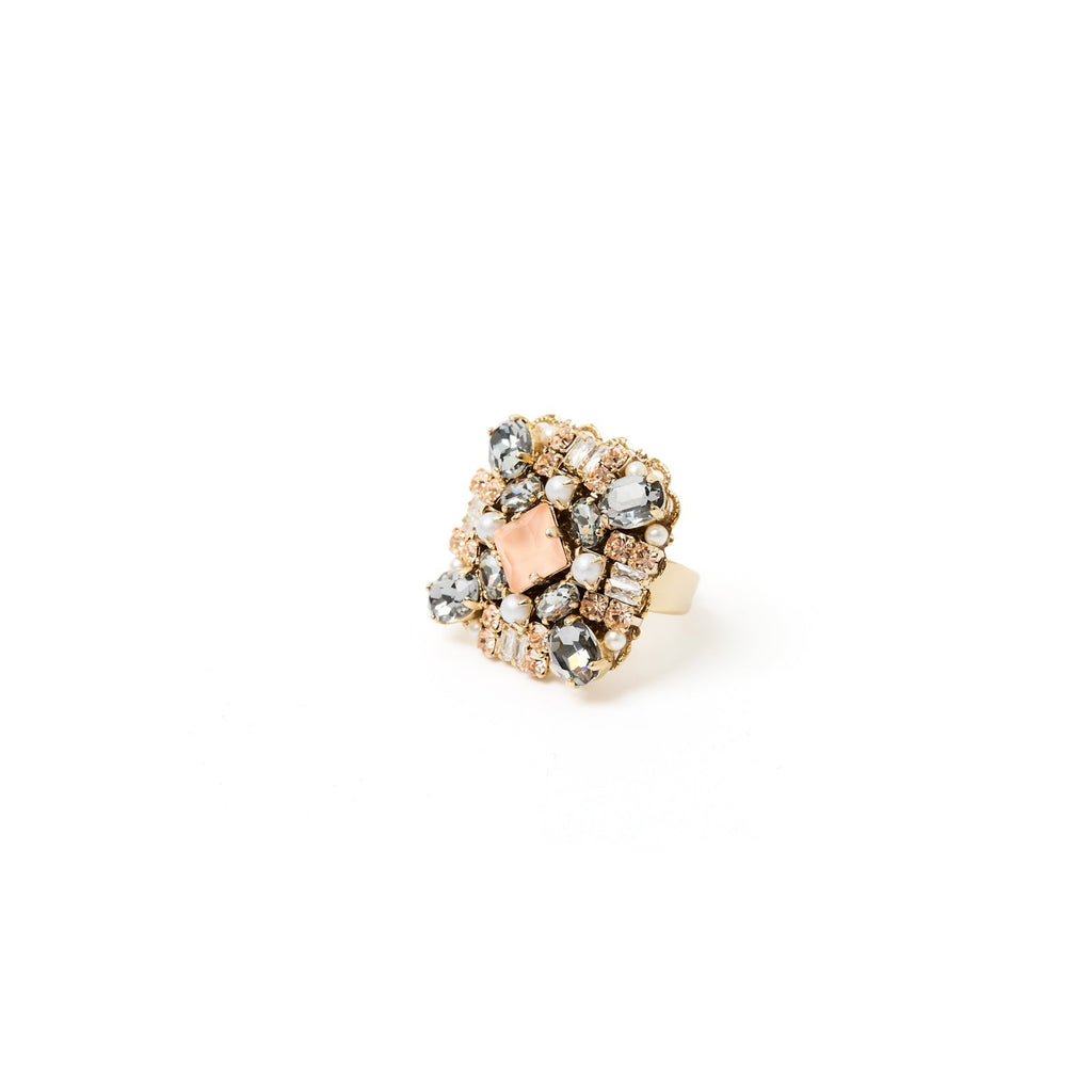 Anello quadrato grande Hera di Sodini