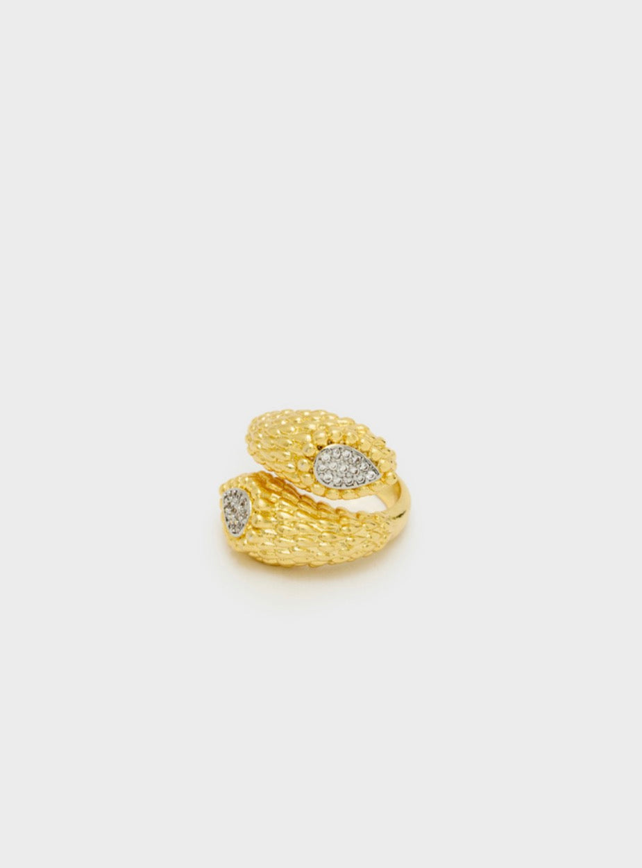 Anello doppio elemento lavorato di Nali