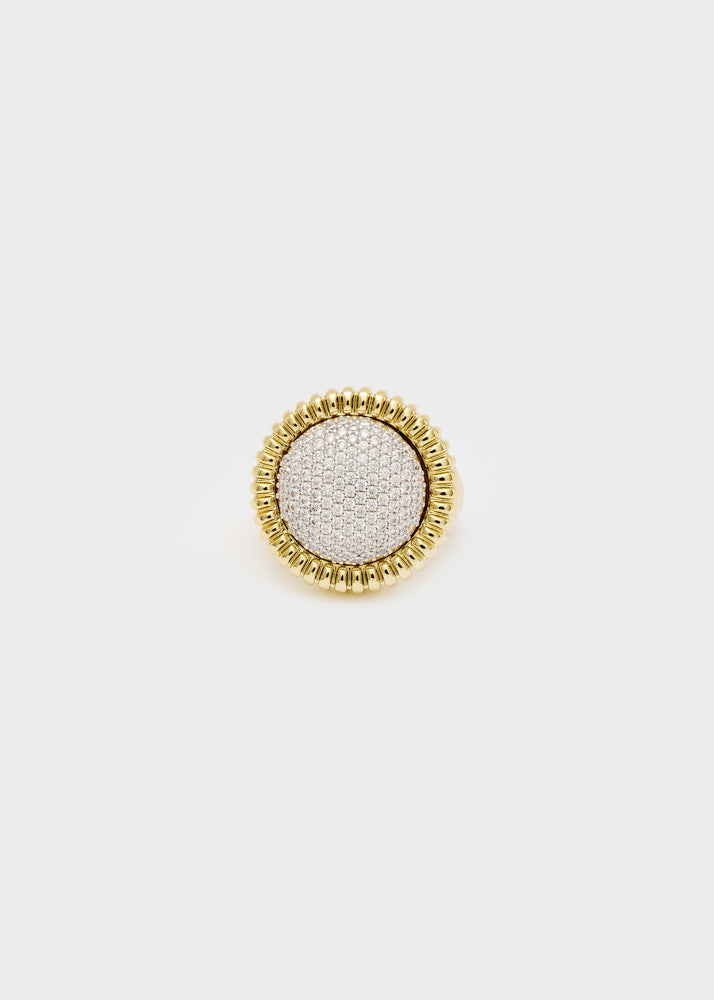 Anello over con zirconi di Nali