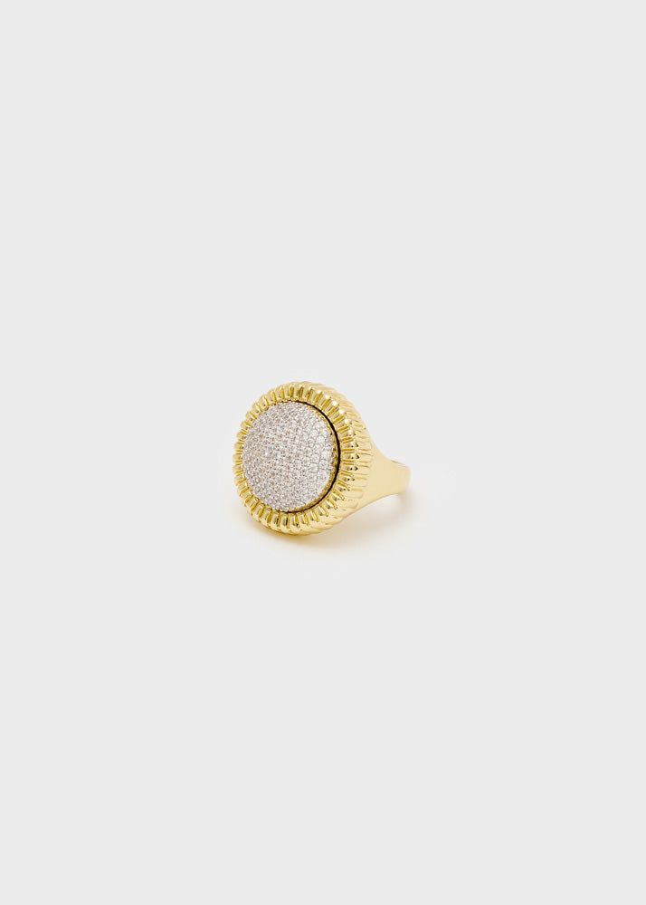 Anello over con zirconi di Nali